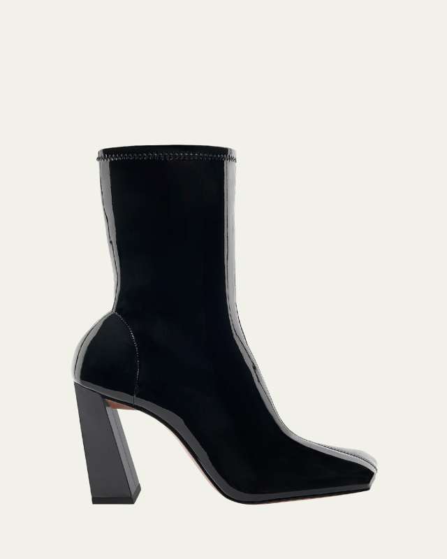 Marine Calfskin Stretch Booties